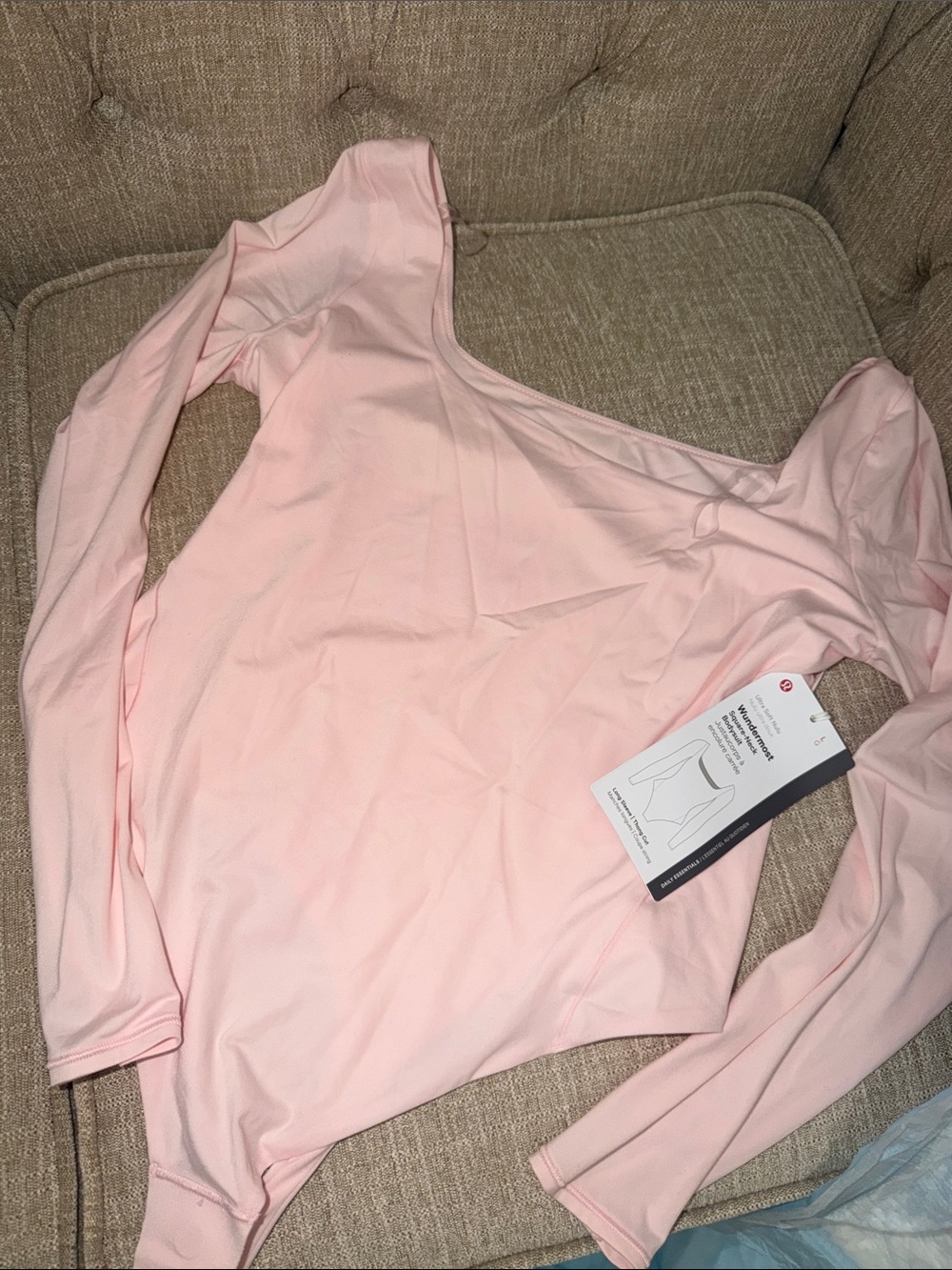lululemon athletica Long Sleeve Bodysuit - Light Pink